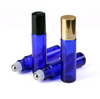 10ml Blue Glass Roller Bottle for Essential Oils | Refillable Roll On Bottle with Stainless Steel Ball