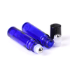 10ml Blue Glass Roller Bottle for Essential Oils | Refillable Roll On Bottle with Stainless Steel Ball