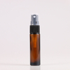 10ml Brown Glass Refillable Perfume Sample Spray Bottle - Clear Cap
