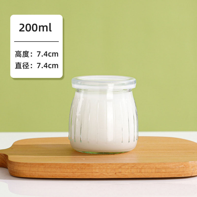 100ml 150ml 200ml Wide Mouth Mini Yogurt Cans Wholesale Food Container Glass Pudding Bottles Jars