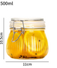 500ml-1500ml Vertical-Groove Snap-Seal Glass Jars