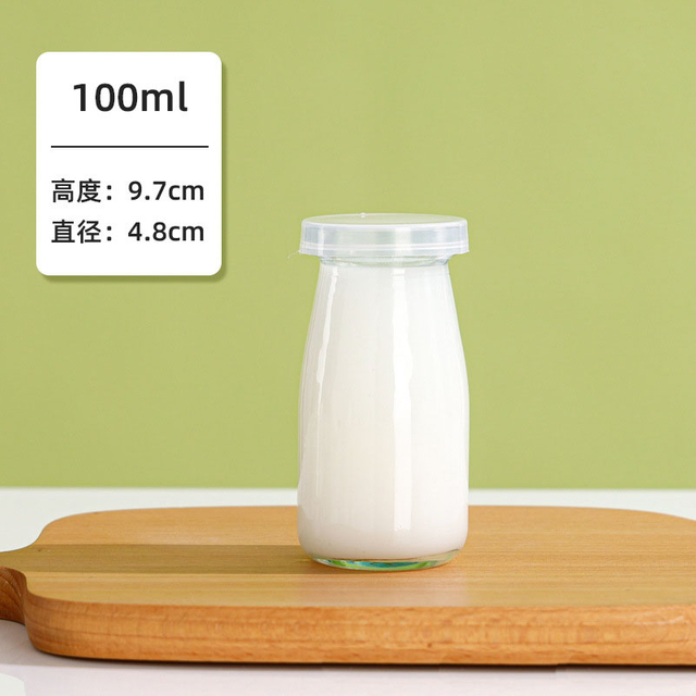  Hot Selling 100ml Recycled Clear Glass Jar Food Storage For Milk Yogurt Pudding Jam