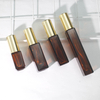 Amber UV-Shield Square Perfume Bottle With Lids
