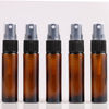10ml Brown Glass Refillable Perfume Sample Spray Bottle - Clear Cap