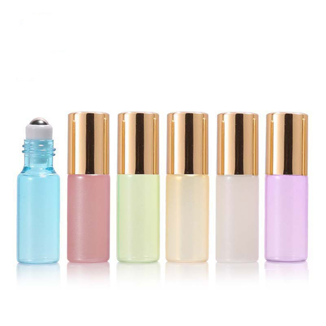 High Quality Custom 5ml Skincare Essence Oil Roller Bottle Colorful