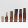 Amber UV-Shield Square Perfume Bottle With Lids