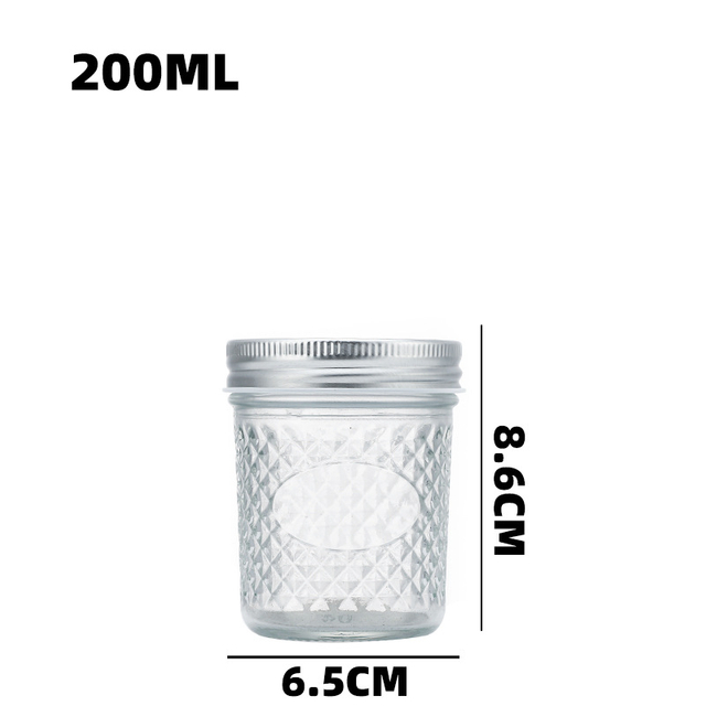 Caviar Jar 200ml Pickle Jar Food Jar Jam Sealed Glass Jar