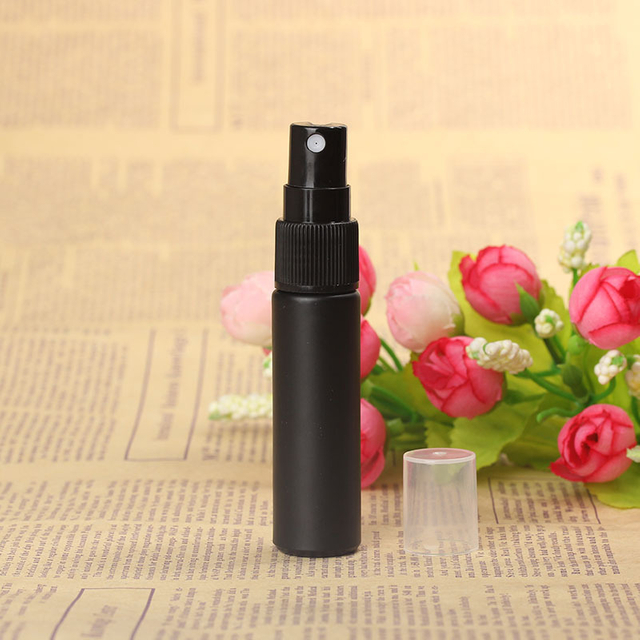 Wholesale Frost Luxury Spray Bottles - 10ml Matte Black Glass Mist Dispenser