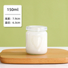 Empty Round Wide Mouth 150ml Yogurt Cans Wholesale Food Container Glass Pudding Jars with Screw Cap
