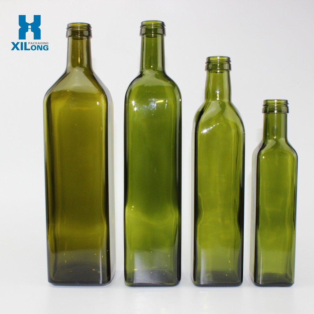 Luxury Square 100ml 250ml 500ml 750ml 1000ml Olive Oil Glass Bottle