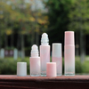 Wholesale 5ml 10ml Charming Heart-Shaped Pink Glass Roller Bottles