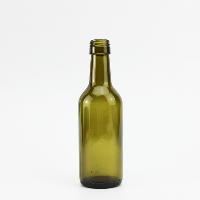 187ml Screw Top Dark Green Wine Glass Bottle In Stock