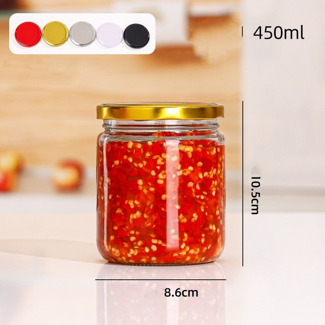 Glass Jar in 450ml Custom Mold Many Capacity Available 