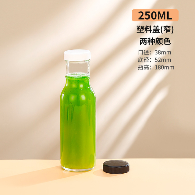 Fruit Wine Glass Bottle 250ml with Plastic Cap 