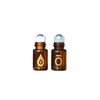 Wholesale 2ml Amber Glass Sample Rollers - Gold Logo Customizable Mini Roller Bottles
