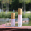 Wholesale 5ml 10ml Charming Heart-Shaped Pink Glass Roller Bottles