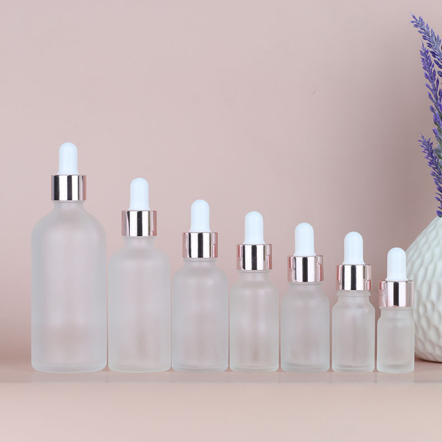 Frosted Clear Glass Dropper Bottles 5ml-100ml 