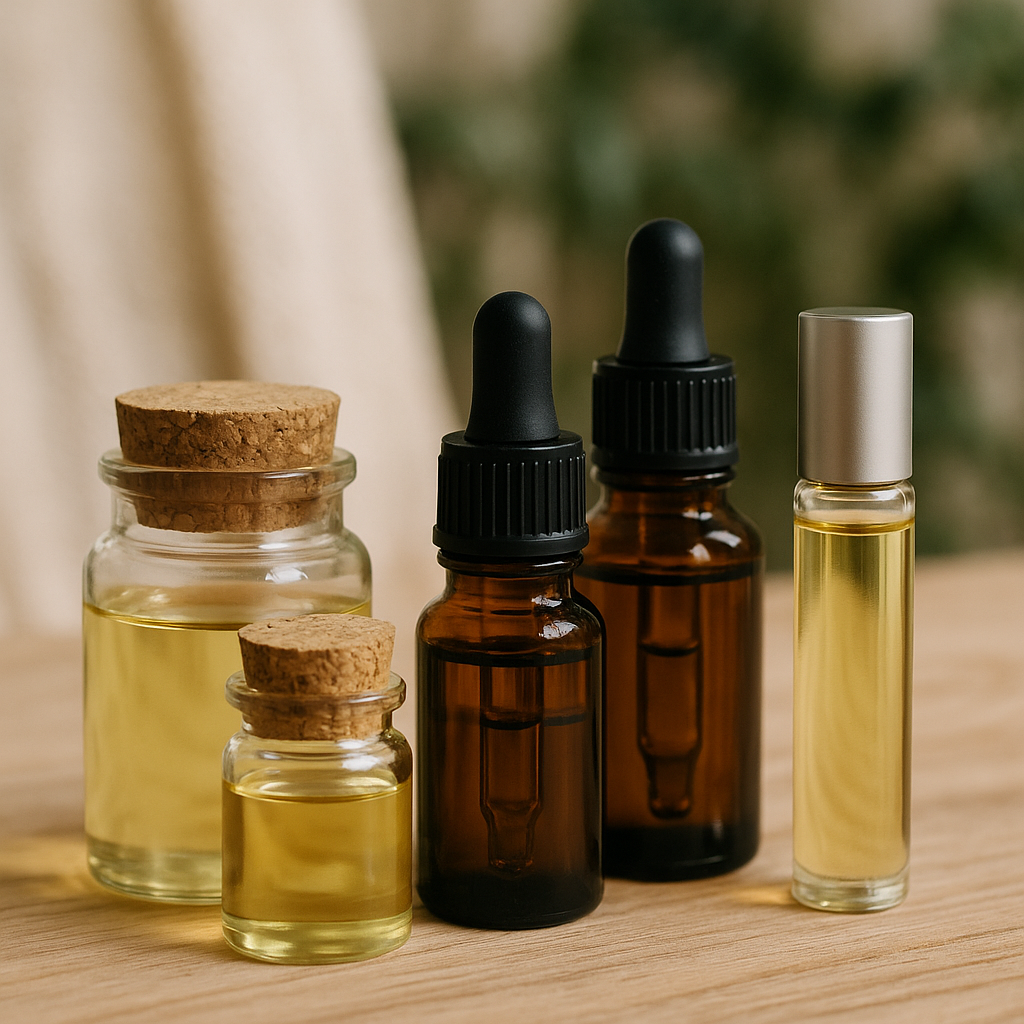 Essential Oil Bottles & Roll-Ons Guide: Cork Jars, Droppers Types 