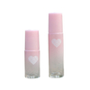 Wholesale 5ml 10ml Charming Heart-Shaped Pink Glass Roller Bottles