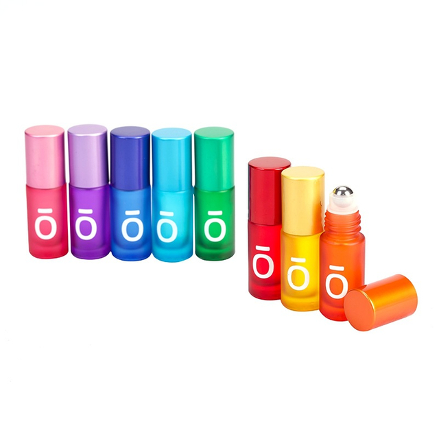 Wholesale ChromaMark Roller Bottles - 5ml Custom-Color Glass with Fused Logo