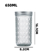 Diamond Caviar Jar 650ml Food Jam Sealed Glass Jar Wholesale