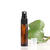 10ml Brown Glass Refillable Perfume Sample Spray Bottle - Clear Cap
